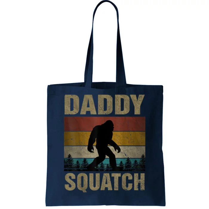 Daddy Squatch Bigfoot Dad Sasquatch Yeti Family Matching Tote Bag