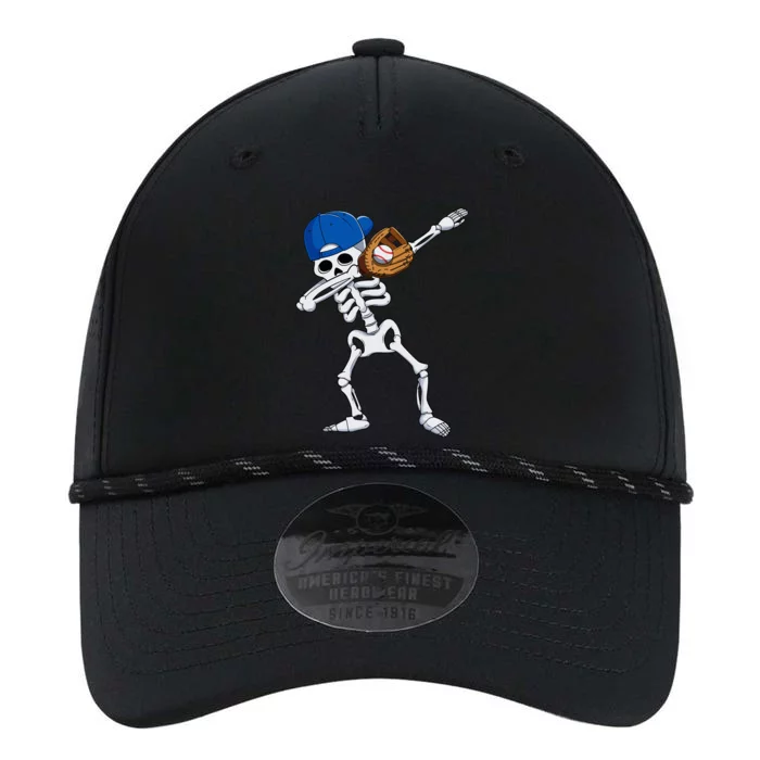 Dabbing Skeleton Baseball Player Halloween Kids Performance The Dyno Cap