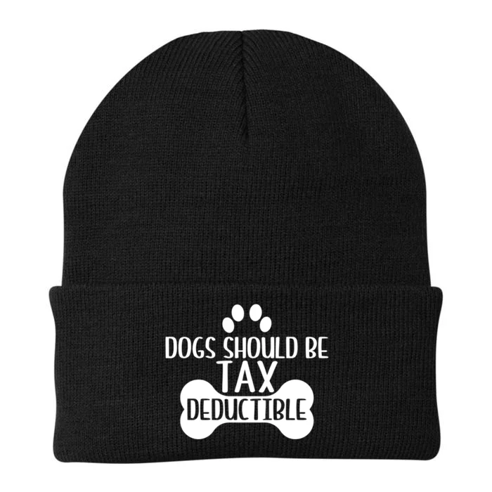 Dogs Should Be Tax Deductible Funny Dog Deductions Pet Owner Knit Cap Winter Beanie