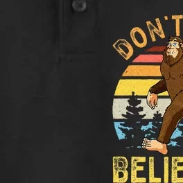 Don't Stop Believing Funny BigFoot Dry Zone Grid Performance Polo