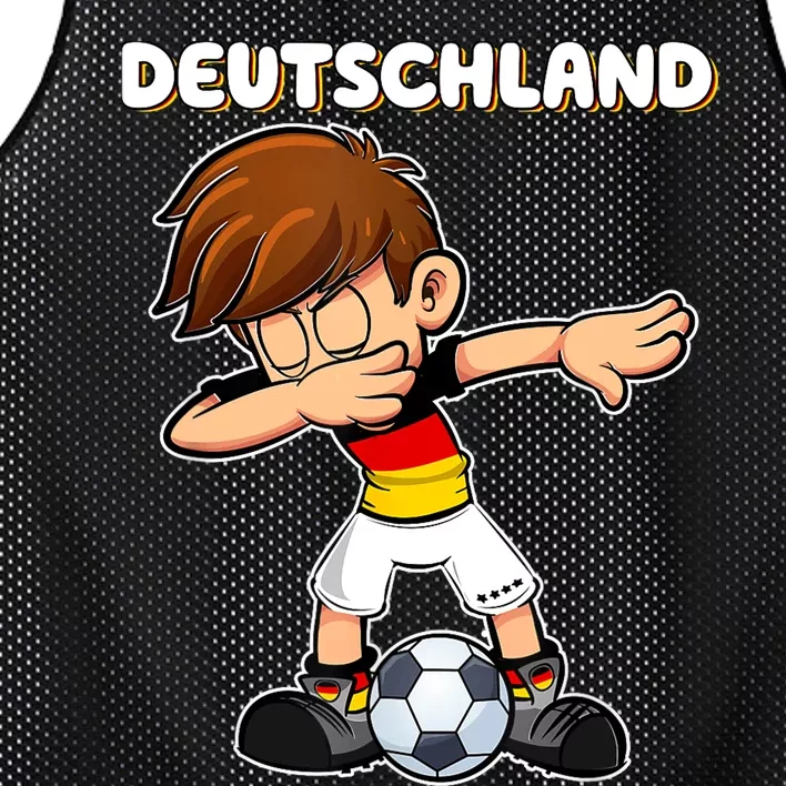 Dabbing Soccer Boy Germany Jersey Germany Fan Mesh Reversible Basketball Jersey Tank