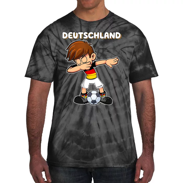 Dabbing Soccer Boy Germany Jersey Germany Fan Tie-Dye T-Shirt