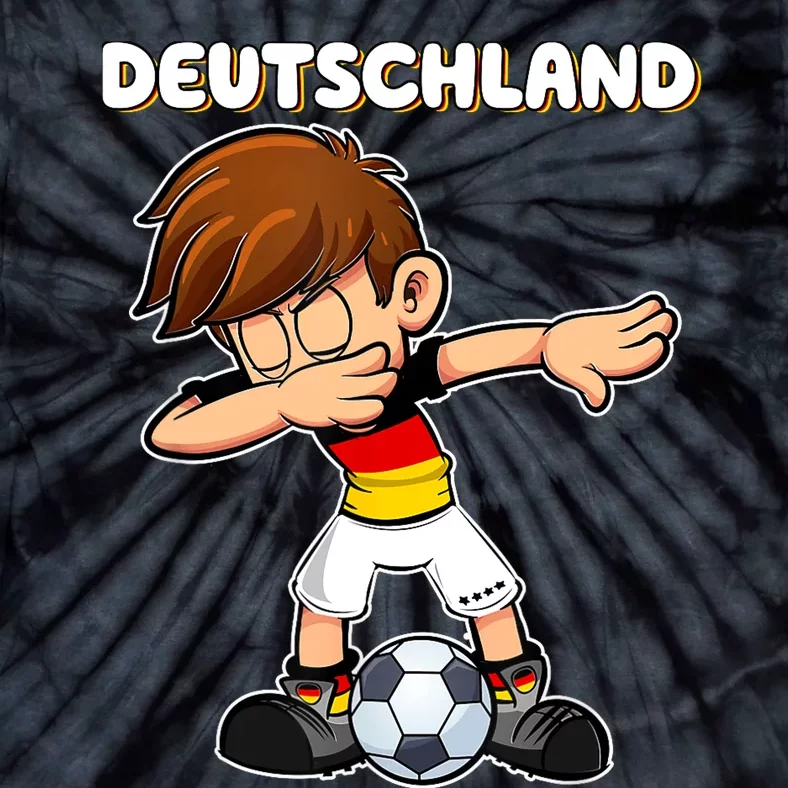 Dabbing Soccer Boy Germany Jersey Germany Fan Tie-Dye T-Shirt