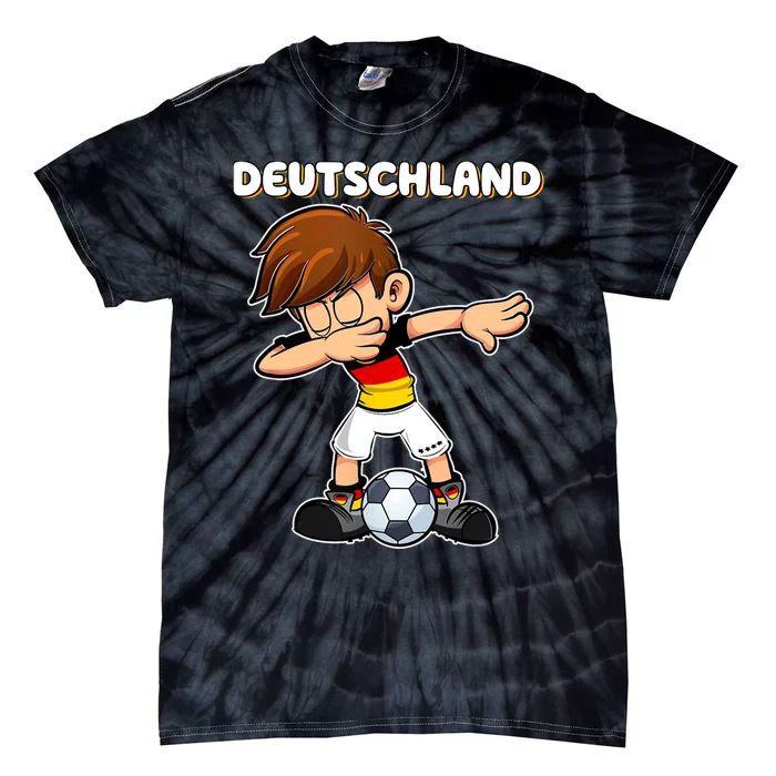 Dabbing Soccer Boy Germany Jersey Germany Fan Tie-Dye T-Shirt