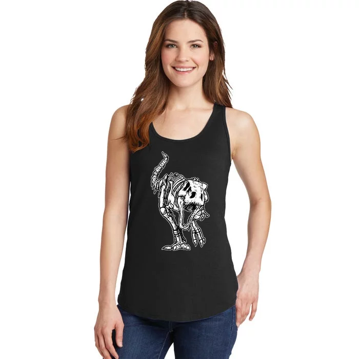 Dino Skeleton Bones Fossil Paleontologist Dinosaur T Rex Ladies Essential Tank