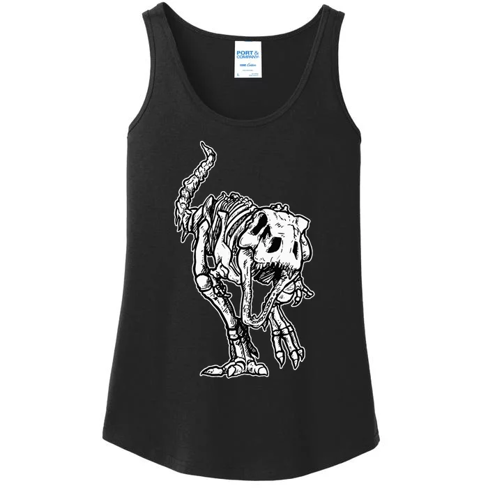 Dino Skeleton Bones Fossil Paleontologist Dinosaur T Rex Ladies Essential Tank