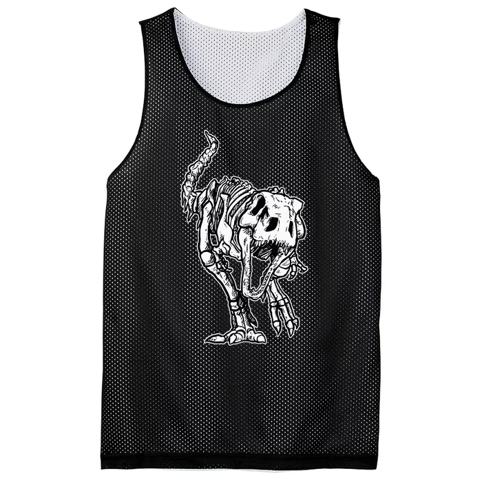 Dino Skeleton Bones Fossil Paleontologist Dinosaur T Rex Mesh Reversible Basketball Jersey Tank