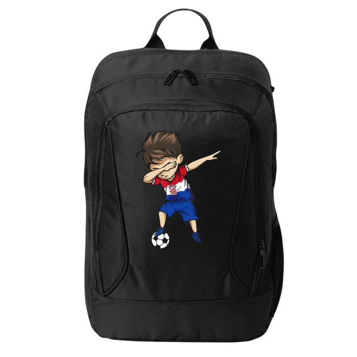 Dabbing Soccer Boy Croatia Jersey Croatian Football City Backpack