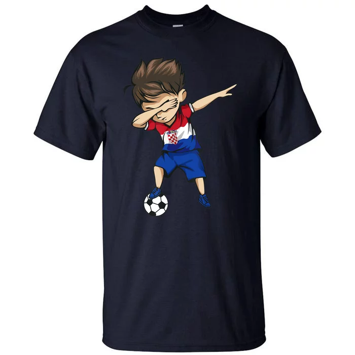 Dabbing Soccer Boy Croatia Jersey Croatian Football Tall T-Shirt