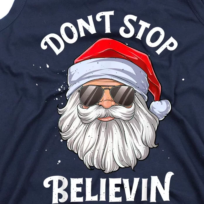 Don't Stop Believin Santa Funny Christmas Boys Gifts Tank Top