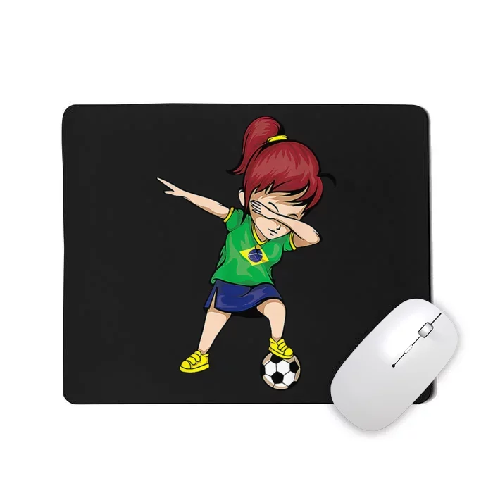 Dabbing Soccer  Brazil Jersey Brazilian Football Mousepad