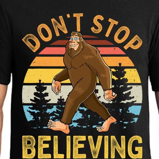 Dont Stop Believing Funny BigFoot Men Women Kids Pajama Set