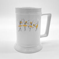 Dancing Skeleton Ballerina Ballet Dance Halloween Women Girl Beer Stein