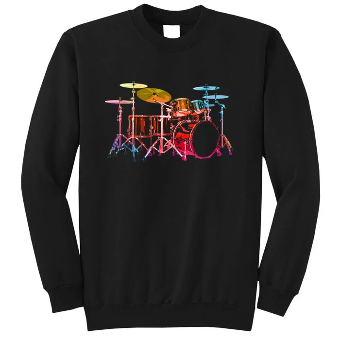 Drum Set (Bold Digital Colors) Sweatshirt