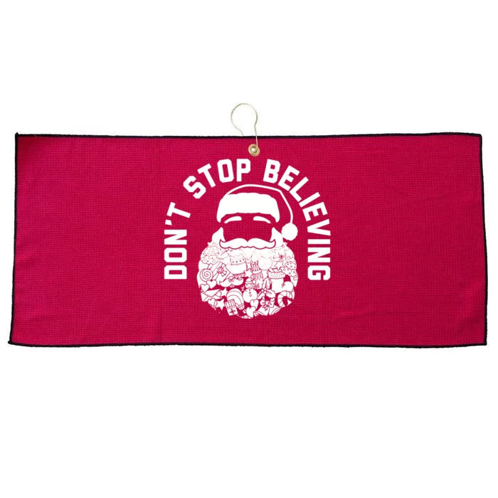 DonT Stop Believing Santa Large Microfiber Waffle Golf Towel