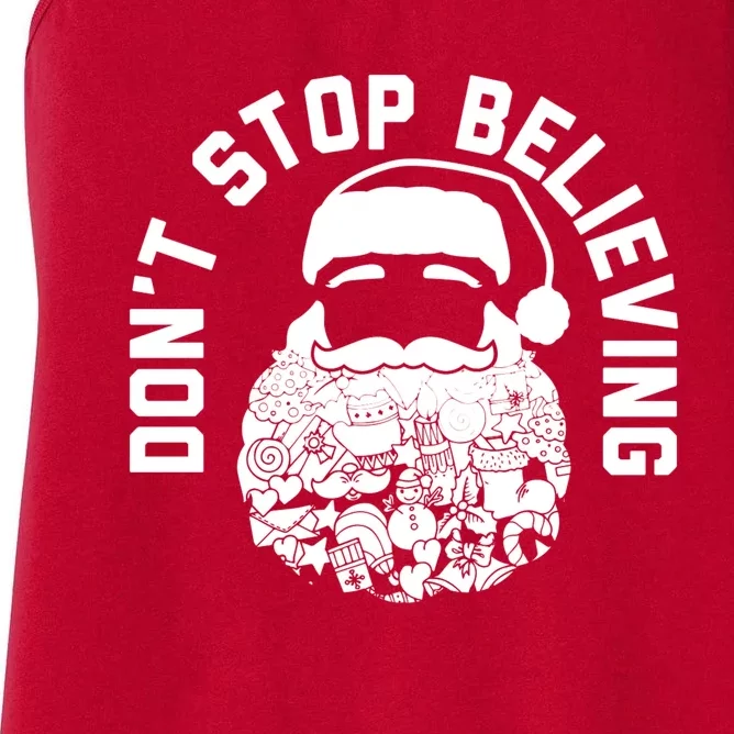 DonT Stop Believing Santa Women's Racerback Tank