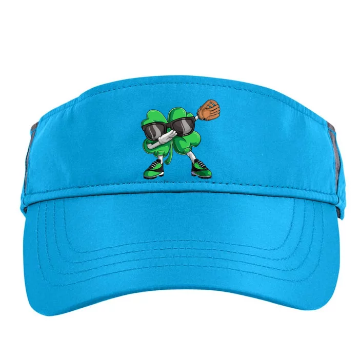 Dabbing Shamrock Baseball, St Patricks Day Adult Drive Performance Visor