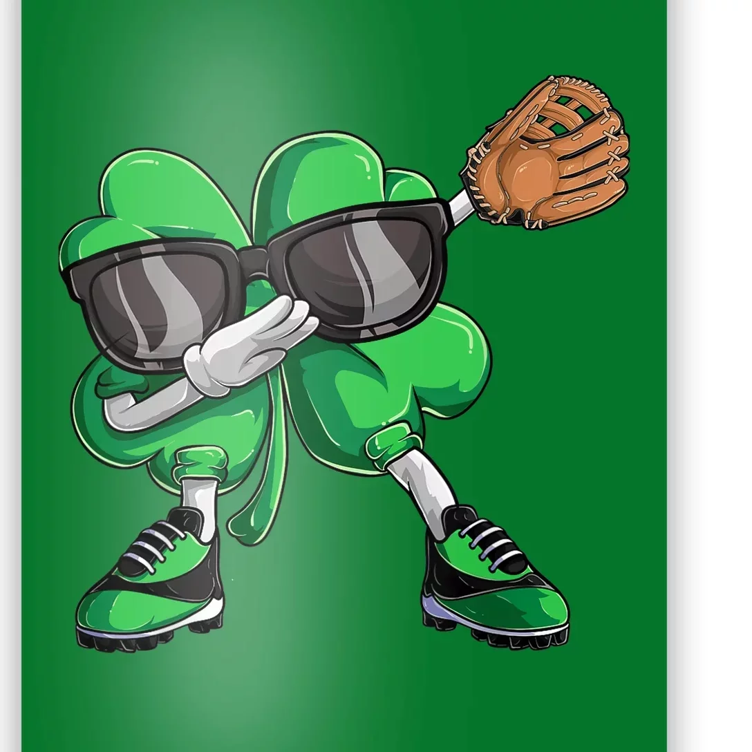 Dabbing Shamrock Baseball, St Patricks Day Poster