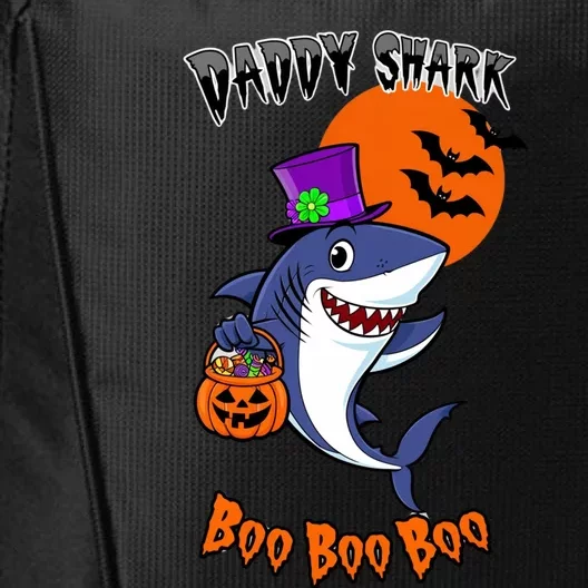 Daddy Shark Boo Boo Boo Funny Family Shark Halloween City Backpack