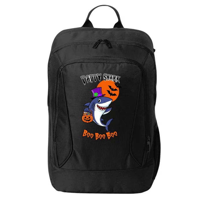 Daddy Shark Boo Boo Boo Funny Family Shark Halloween City Backpack