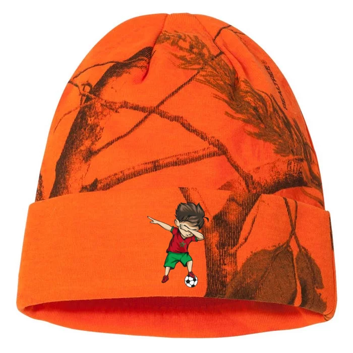 Dabbing Soccer Boy Morocco Jersey Moroccan Football Kati - 12in Camo Beanie