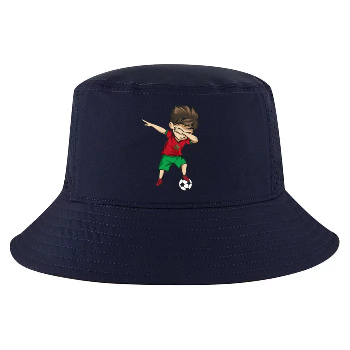 Dabbing Soccer Boy Morocco Jersey Moroccan Football Cool Comfort Performance Bucket Hat