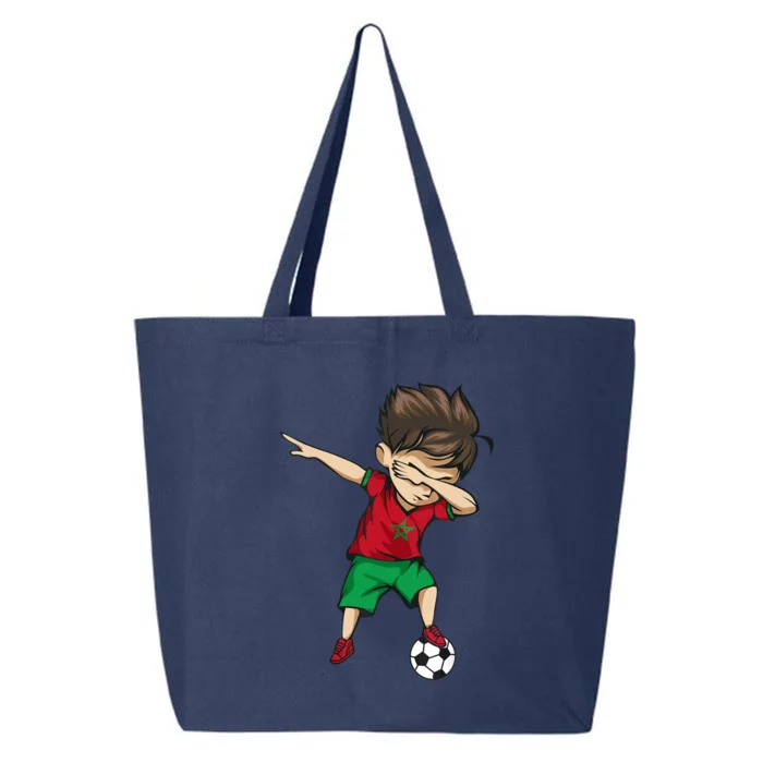 Dabbing Soccer Boy Morocco Jersey Moroccan Football 25L Jumbo Tote