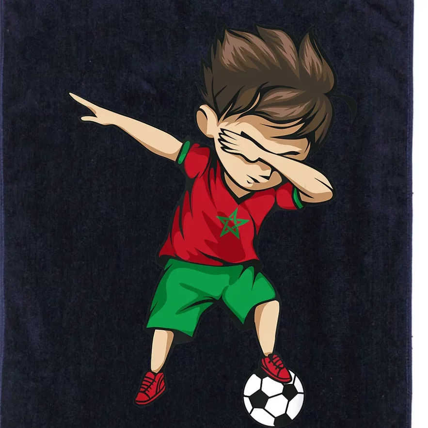 Dabbing Soccer Boy Morocco Jersey Moroccan Football Platinum Collection Golf Towel