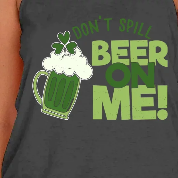 DonT Sill Beer On Me Funny St PatrickS Day Women's Knotted Racerback Tank