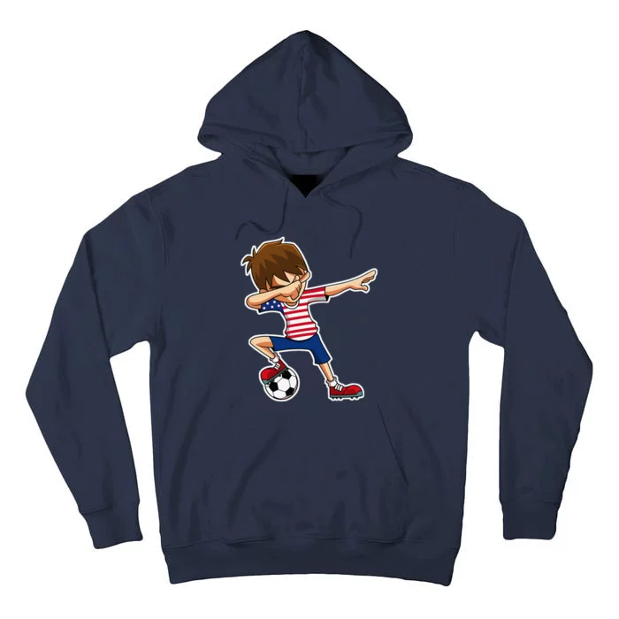 Dabbing Soccer Boy Usa United States Tall Hoodie