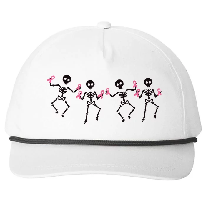 Dancing Skeletons Breast Cancer Snapback Five-Panel Rope Hat