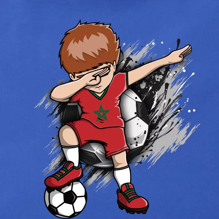 Dabbing Soccer Boy Great Gift Morocco Jersey Moroccan Football Fans Great Gift Zip Tote Bag