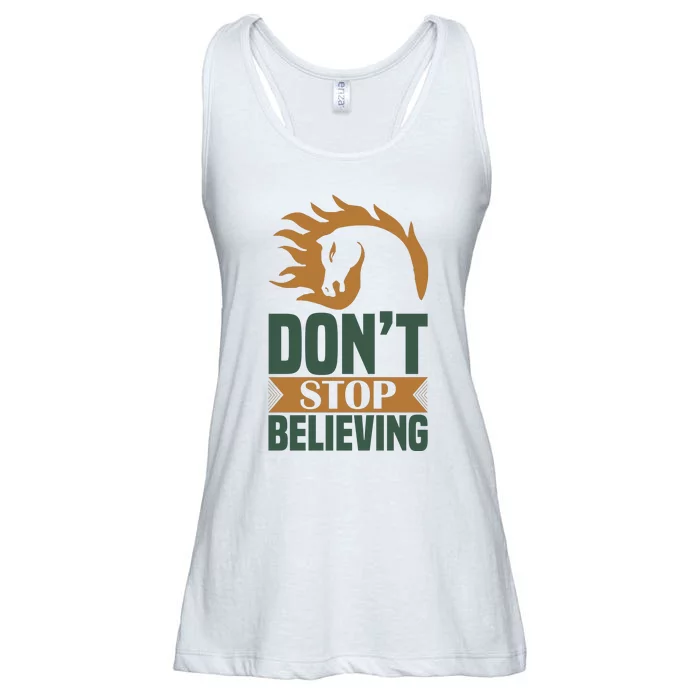 Don't Stop Believing Ladies Essential Flowy Tank