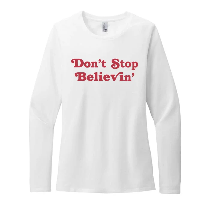 Don’T Stop Believin’ Det Womens CVC Long Sleeve Shirt