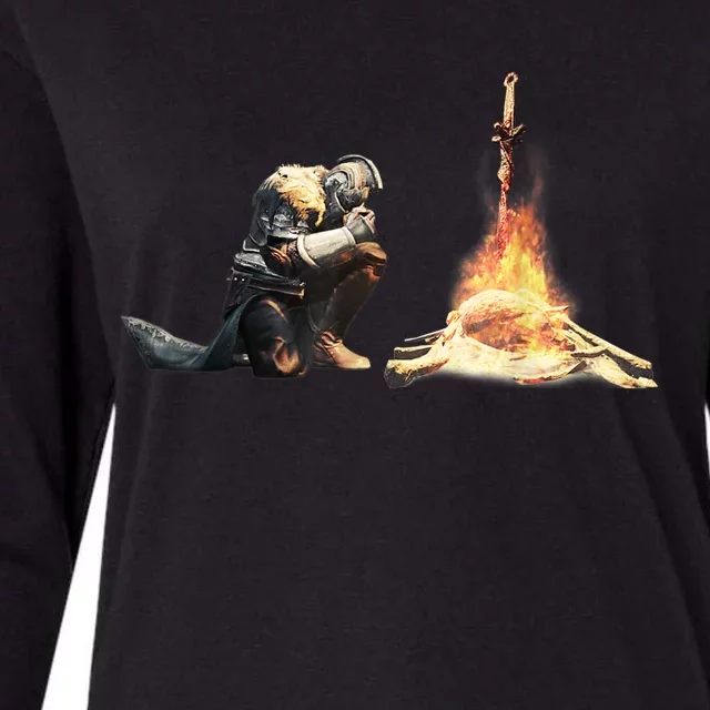 Dark Souls Bonfire TShirt Womens Cotton Relaxed Long Sleeve T-Shirt