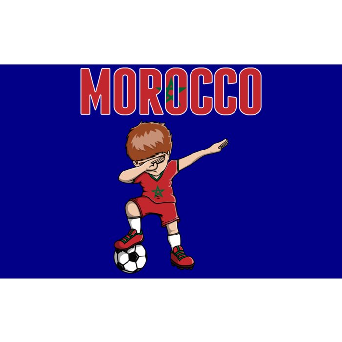 Dabbing Soccer Boy Morocco Soccer Fans Jersey Moroccan Flag Funny Gift Bumper Sticker