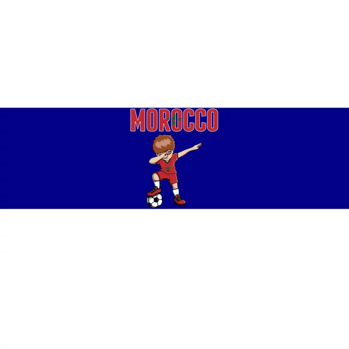 Dabbing Soccer Boy Morocco Soccer Fans Jersey Moroccan Flag Funny Gift Bumper Sticker