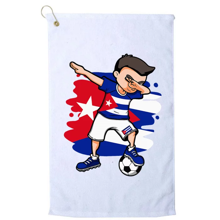 Dabbing Soccer Boy Cuba Jersey Cuban Football Fans Sport Platinum Collection Golf Towel