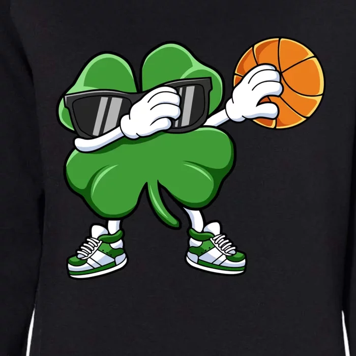 Dabbing Shamrock Basketball St Patricks Day Gift Meaningful Gift Womens California Wash Sweatshirt