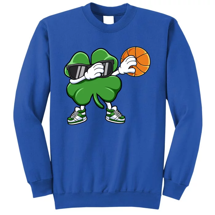 Dabbing Shamrock Basketball St Patricks Day Gift Meaningful Gift Sweatshirt