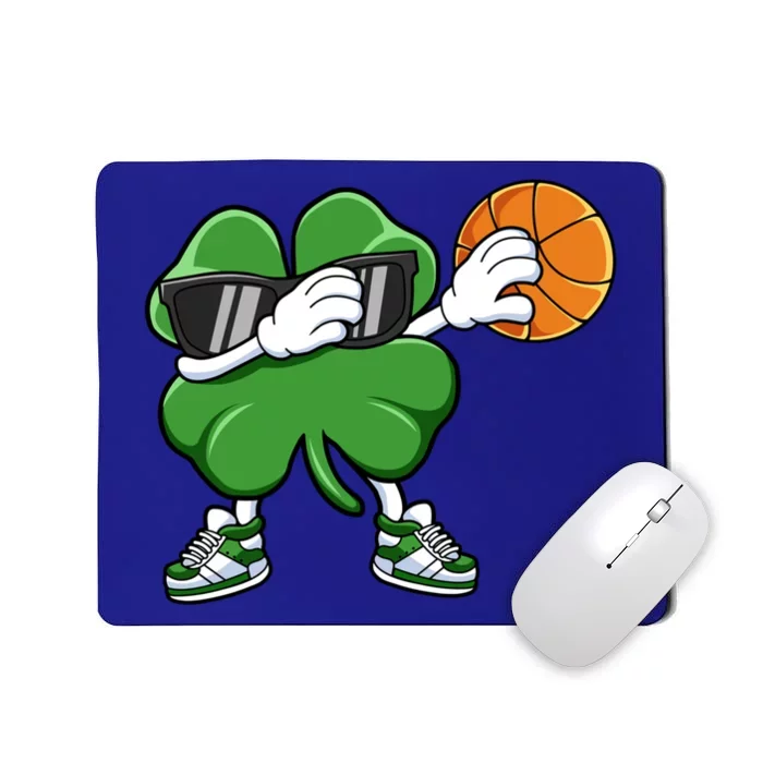 Dabbing Shamrock Basketball St Patricks Day Gift Meaningful Gift Mousepad