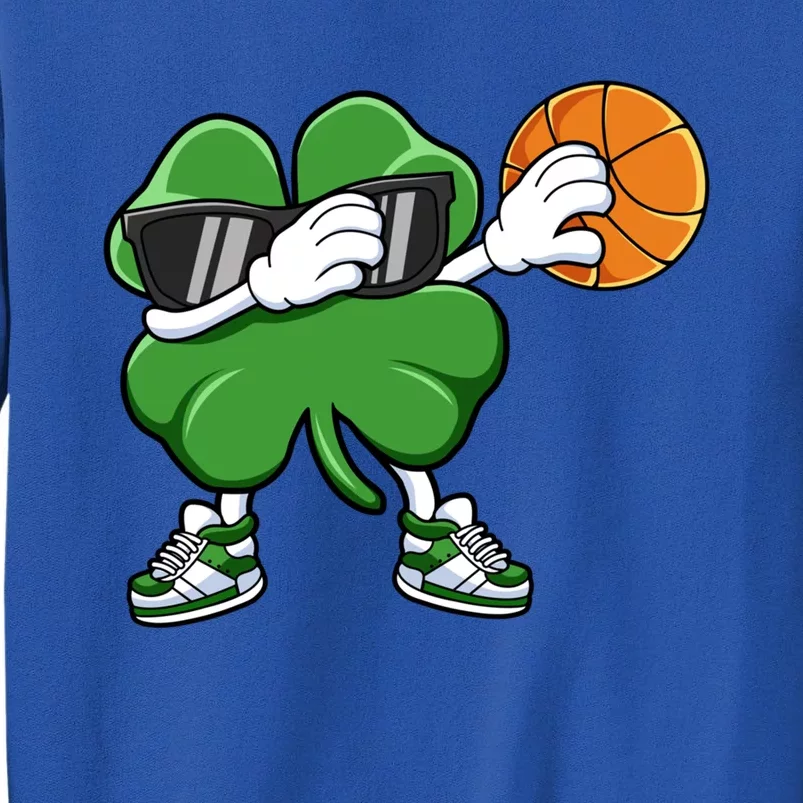 Dabbing Shamrock Basketball St Patricks Day Gift Meaningful Gift Tall Sweatshirt