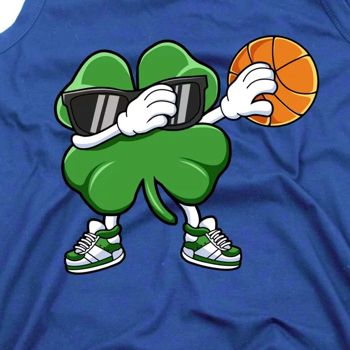 Dabbing Shamrock Basketball St Patricks Day Gift Meaningful Gift Tank Top