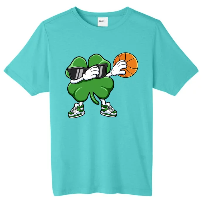 Dabbing Shamrock Basketball St Patricks Day Gift Meaningful Gift ChromaSoft Performance T-Shirt