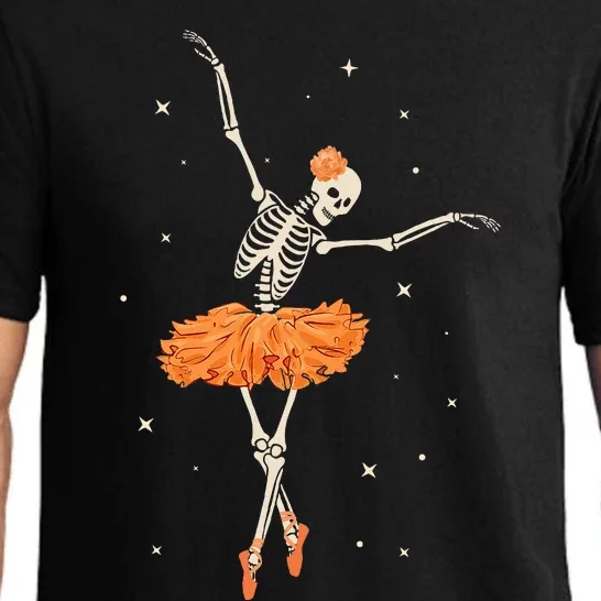 Dancing Skeleton Ballerina Ballet Dance Halloween Pajama Set