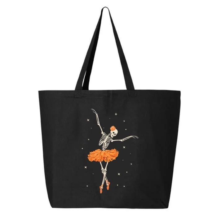 Dancing Skeleton Ballerina Ballet Dance Halloween 25L Jumbo Tote