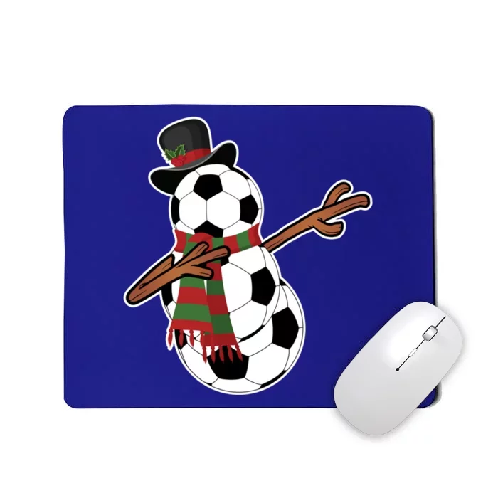 Dabbing Soccer Ball Snow Funny Christmas Pajamas Great Gift Mousepad