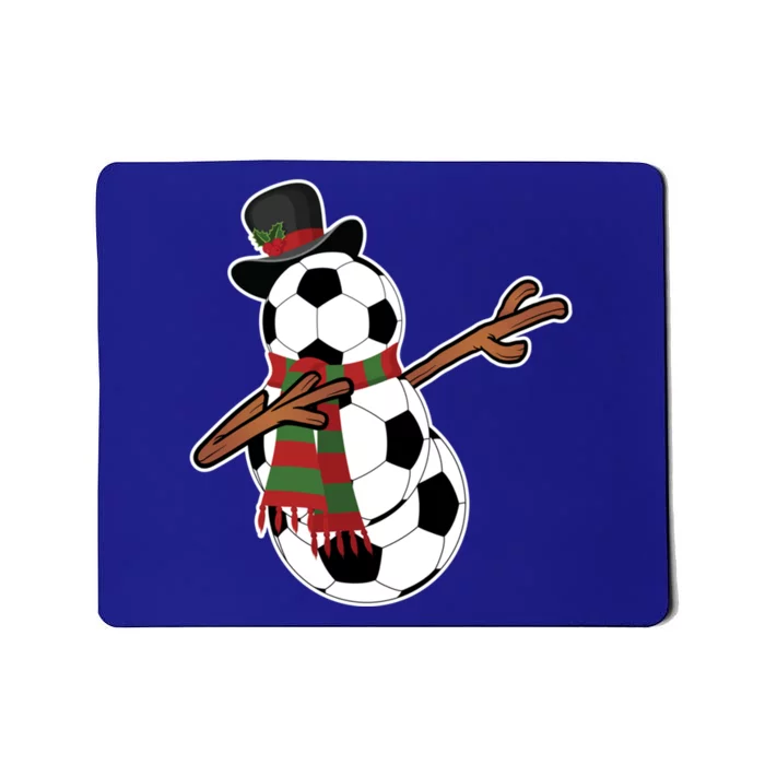 Dabbing Soccer Ball Snow Funny Christmas Pajamas Great Gift Mousepad