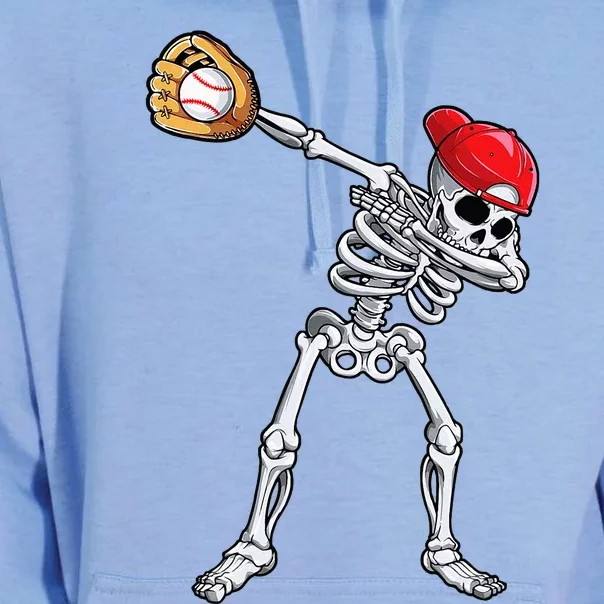 Dabbing Skeleton Baseball Halloween Player Catcher Pitcher Unisex Surf Hoodie