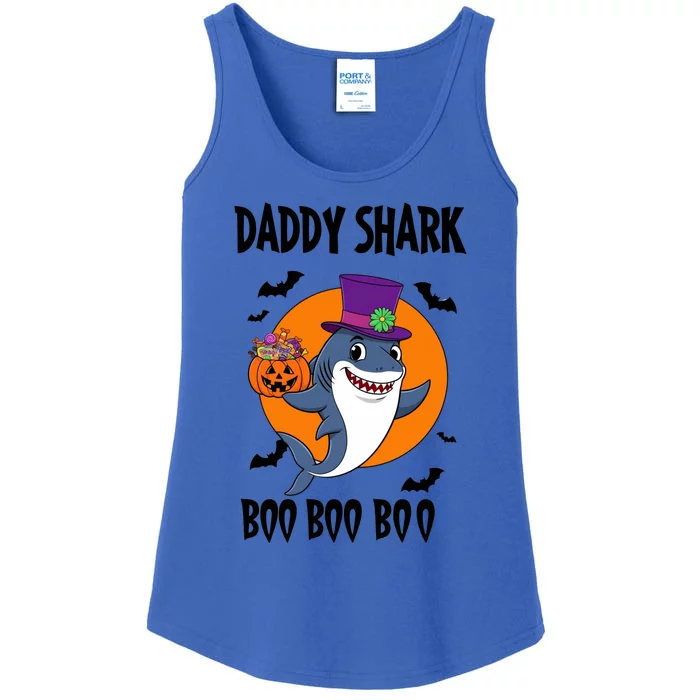 Daddy Shark Boo Boo Boo Funny Family Shark Halloween Ladies Essential Tank